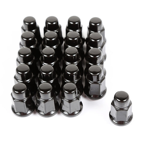 Rugged Ridge Wheel Lug Nut Set of 20 Black 1/2-20 - 16715.23