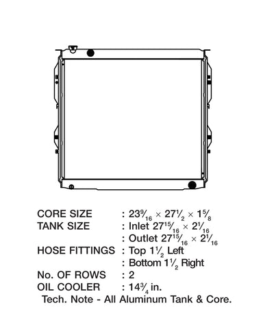 CSF 99-06 Toyota Tundra Radiator - 7030