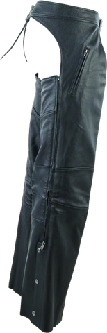 River Road Longhaul Leather Chaps Black - Large - 094440