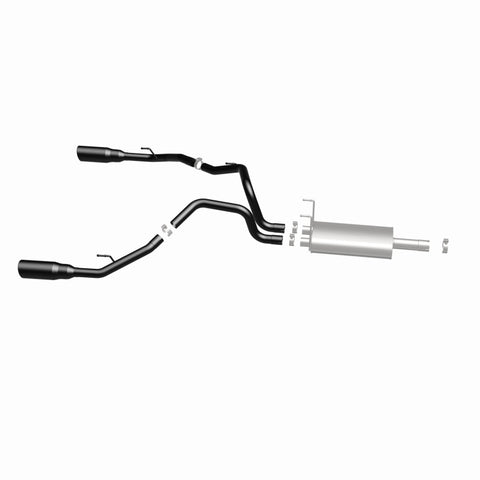 Magnaflow 09-15 Dodge Ram 1500 V8 Dual Spilt Rear Exit Black Stainless C/B Perf Exhaust - 15363