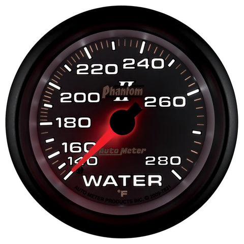 Autometer Phantom II 2-5/8in 140-280 Degree F Mechanical Water Gauge - 7831