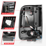 ANZO 2004-2006 Ford F-150 LED Tail Lights w/ Light Bar Black Housing Smoke Lens - 311343