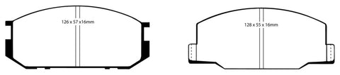 EBC 85-90 Lotus Esprit 2.2 Redstuff Front Brake Pads - DP3456C