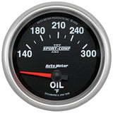 Autometer Sport-Comp II 140-340 Deg F Short Sweep Electronic Oil Temperature Gauge - 7648