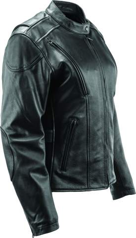 River Road Race Leather Jacket Black Womens - Small - 094363