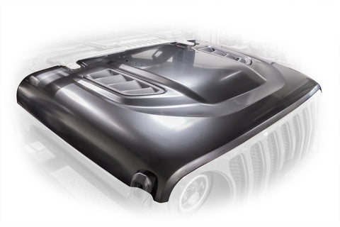 DV8 Offroad 18+ Jeep JL Rubicon Replica Hood - HDMBJL-TA