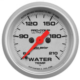 Autometer Ultra-Lite 52mm 60-210 Deg F Electronic Water Temp Gauge - 4369
