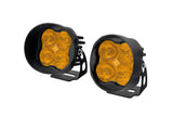 Diode Dynamics SS3 LED Pod Max - Yellow SAE Fog Angled (Pair) - DD6502P