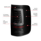 ANZO 2004-2006 Ford F-150 LED Tail Lights w/ Light Bar Black Housing Smoke Lens - 311343