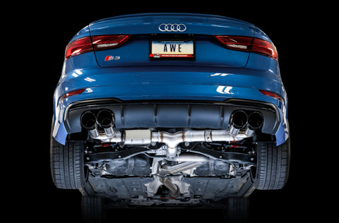 AWE Tuning Audi 8V S3 SwitchPath Exhaust w/Diamond Black Tips 102mm - 3025-43072