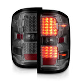 ANZO 15-19 Chevy Silverado 2500HD/3500HD (Factory Halogen Only) LED Tail Lights Smoke w/Clear Lens - 311424