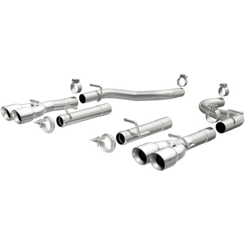 MagnaFlow Axle-Back, SS, 2.5in, Quad Split Rear 3.5in Tip 2015 Dodge Challenger R/T 5.7L - 19210