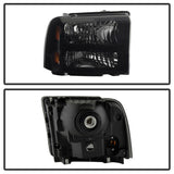 xTune Ford F250/350/450 Super Duty 05-07 Crystal Headlights Black Smoked HD-JH-FS05-AM-BSM - 9030444