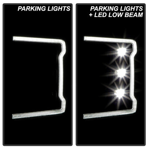 Spyder Ford F-250/F-350/F450 17-18 Full LED Headlights Chrome PRO-YD-FS17HALAP-SEQ-BK - 5087430