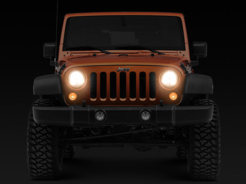 Raxiom 07-18 Jeep Wrangler JK LED Halo Headlights- Chrome Housing (Clear Lens) - J121871