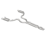 MagnaFlow Cat Back, SS, 3in, Street, Dual Split Polished 4.5in Tips 2015 Ford Mustang GT V8 5.0L - 19100