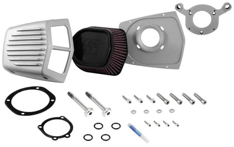 K&N Street Metal Intake System 01-16 Harley-Davidson Shaker Silver H/D Softail/Dyna Fl - RK-3950S