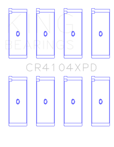 King Engine Bearings Audi ABB/ ABM/ ADP/ PP/ RN (Size 0.26) Connecting Rod Bearing Set - CR4104XPD.026