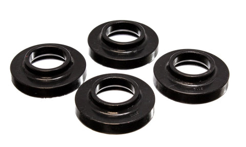 Energy Suspension 97-06 Jeep Wrangler TJ / 84-01 Cherokee Black Fr/Rear Coil Lift Isolator Set of 4 - 2.6103G