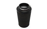 K&N Universal Clamp-On Air Filter 3-1/2in Flange ID 6in Base 5-1/4in Top 9in Height - RU-3111HBK