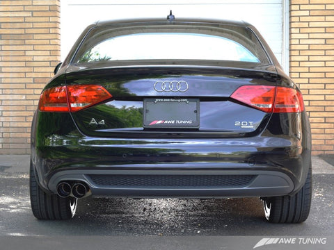 AWE Tuning Audi B8 A4 Touring Edition Exhaust - Single Side Polished Silver Tips - 3015-22010