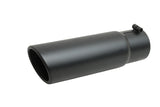 Gibson Rolled Edge Slash-Cut Tip - 5in OD/2.75-3in Inlet/12in Length - Black Ceramic - 500648-B