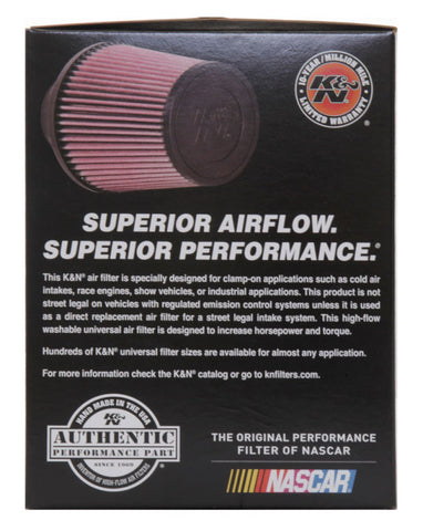 K&N Universal Rubber Filter 3 1/2inch ID FLG / 6inch Base / 4-5/8inch Top / 6inch Height - RE-0950