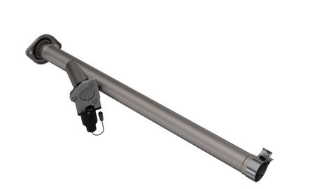 QTP 15-18 Ford F-150 CC/EC Standard Bed 2.5in 304SS Aggressor Cutout Mid Pipe - 540015