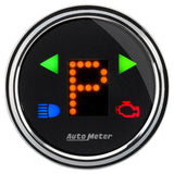 Autometer Designer 2-1/16in Chrome Domed Lens Black Dial PRNDL Gauge - 1460