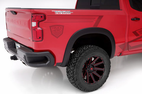 Lund 19-21 Chevy Silverado 1500 SX-Sport Textured Elite Series Rear Fender Flares - Black (2 Pc.) - SX140TB
