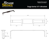 Diode Dynamics Stage Series 12 In U Bracket (Single) - DD6002S