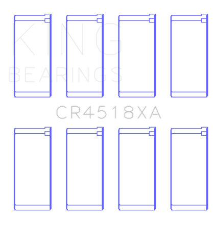 King Engine Bearings Hyundai/Kia D4Cb (Size +0.25mm) Connecting Rod Bearing Set - CR4518XA0.25