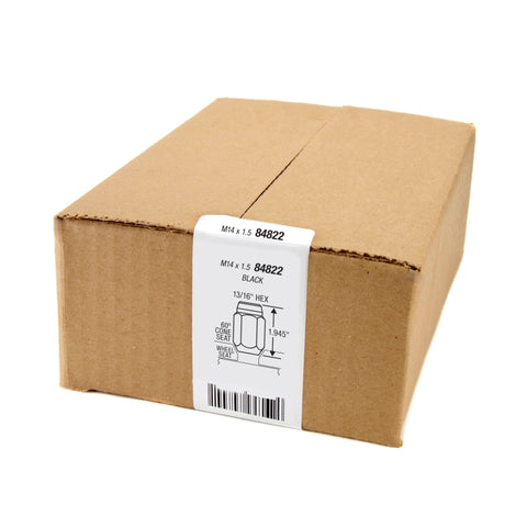 McGard 8 Lug Hex Install Kit w/Locks (Cone Seat Nut) M14X1.5 / 13/16 Hex / 1.945in. Length - Black - 84822