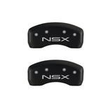 MGP 4 Caliper Covers Engraved Front Acura Engraved Rear NSX Red finish silver ch - 39008SNSXRD