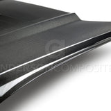 Anderson Composites 15-17 Ford Mustang (Excl. GT350/GT350R) Double Sided Type-GT5 Carbon Fiber Hood - AC-HD15FDMU-GT5-DS