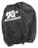 K&N Drycharger Round Tapered Air Filter Wrap - Black Open Top 7.5in Base ID / 4.5in Top ID / 6.5in H - RC-5107DK