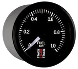 Autometer Stack 52mm 0-1 Bar M10 Male Pro Stepper Motor Fuel Pressure Gauge - Black - ST3303