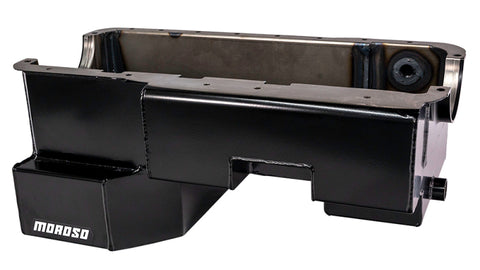 Moroso Ford 351W (w/Rear Sump & Billet End Seals) Power Pouch Wet Sump 7qt 9in Steel Oil Pan - 20529