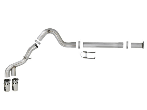 aFe Power 15-16 Ford F250/F350 6.7L Diesel Rebel XD 4in 409 SS DPF-Back Exhaust System - Pol Tips - 49-43121-P