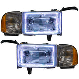 Oracle 94-02 Dodge Ram Pre-Assembled Halo Headlights - ColorSHIFT w/o Controller - 8167-334
