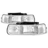 xTune Chevy Tahoe 00-06 Amber Crystal Headlights Chrome HD-JH-CSIL99-C - 5064264