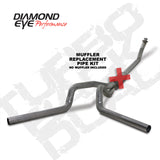 Diamond Eye KIT 4in TB MFLR RPLCMENT PIPE DUAL SS: 94-02 DODGE CUMMINS 5.9L - K4214S-RP