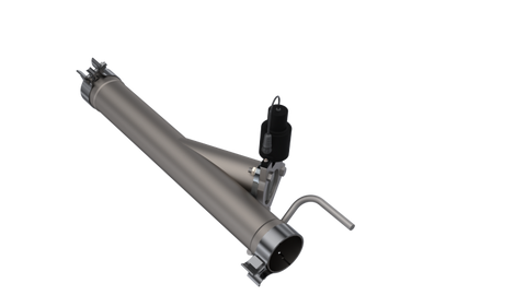 QTP 09-18 Ram 1500 3in 304SS Aggressor Cutout Mid Pipe - 520009