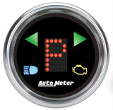 Autometer Automatic Transmission PRNDL Black Dial Flat Lens Bright Super Bezel Gauge - 6150