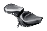 Mustang 58-84 Harley FX/FL Wide Touring 1PC Seat w/Studs - Black - 75511