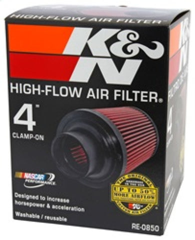 K&N Universal Air Filter (4in. Flange / 6in. Base OD / 4-5/8in. Top OD / 6in. Height) - RE-0850