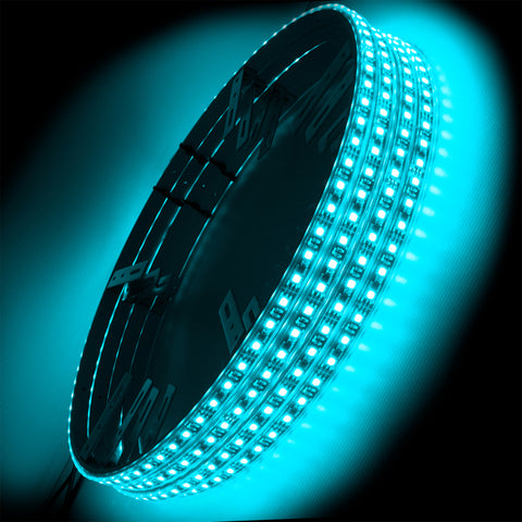 Oracle LED Illuminated Wheel Rings - Aqua - 4215-010