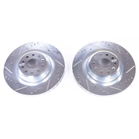 Power Stop 12-18 Tesla Model S Rear Evolution Drilled & Slotted Rotors - Pair - AR84001XPR