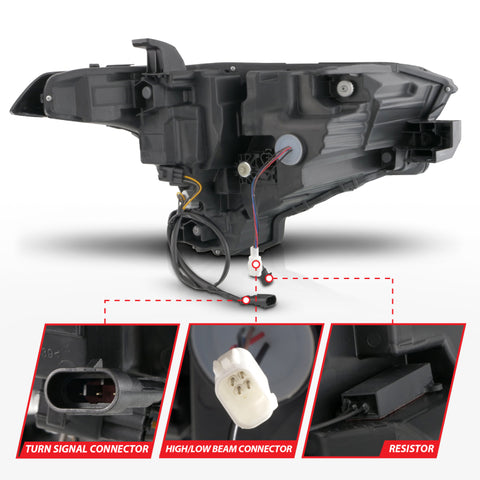 ANZO 22-24 Toyota Tundra (w/Factory LED Refl.) Z-Series Full LED Proj Headlights - Pass. Side ONLY - 111599X-R