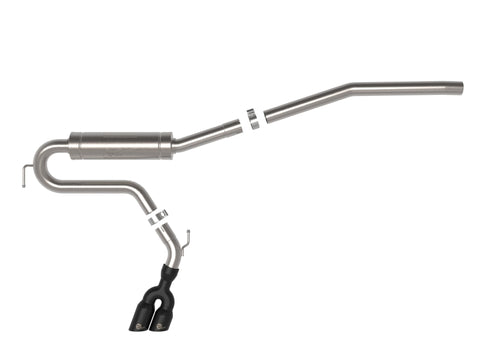 aFe Rebel Series 2.5in 409 SS Cat-Back Exhaust w/ Black Tip 2022 Ford Maverick - 49-33144-B